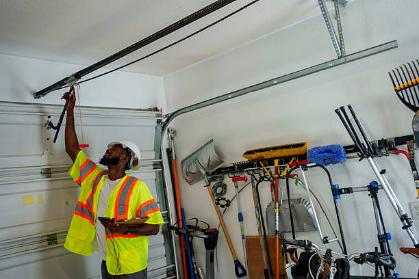 Professional Garage Door Panel Replacement technician working in Longtown, OK